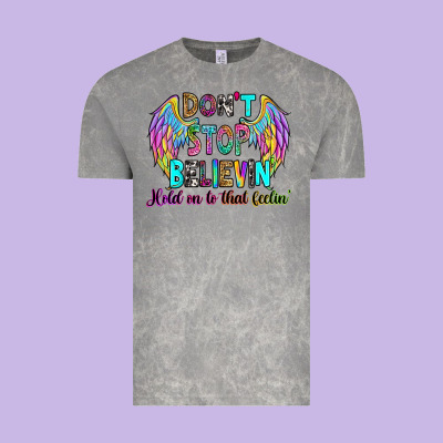 Vintage Tee don't stop believin' hold on to that feelin'