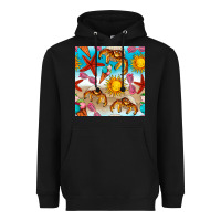 Black beach seamless pattern Heavyweight Hoodie - BundleAndBundleShop