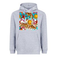 Heather Grey beach seamless pattern Heavyweight Hoodie - BundleAndBundleShop