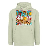 Matcha beach seamless pattern Heavyweight Hoodie - BundleAndBundleShop