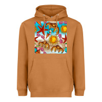 Meerkat beach seamless pattern Heavyweight Hoodie - BundleAndBundleShop