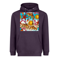 Beach Seamless Pattern Heavyweight Hoodie | Teevron