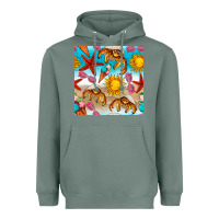 Sage beach seamless pattern Heavyweight Hoodie - BundleAndBundleShop