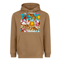 Toasted Coconut beach seamless pattern Heavyweight Hoodie - BundleAndBundleShop
