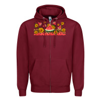 Burgundy watermelon libbey cup Zipper Hoodie - HRA Design Shop