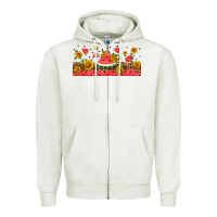 Oatmeal Heather watermelon libbey cup Zipper Hoodie - HRA Design Shop