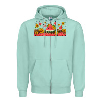 Seafoam watermelon libbey cup Zipper Hoodie - HRA Design Shop