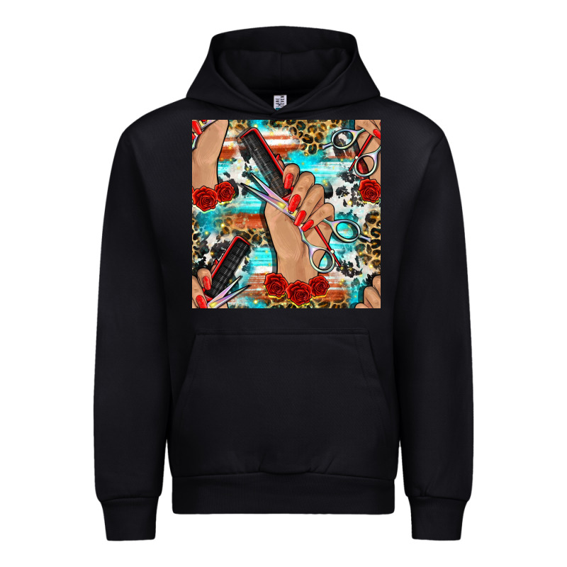 Hairdresser Hand Scissors And Roses With Serape Leopard And Cowhide Se Urban Hoodie by BundleAndBundleShop | Teevron