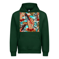 Forest Green hairdresser hand scissors and roses with serape leopard and cowhide se Urban Hoodie - BundleAndBundleShop