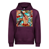 Mauve Wine hairdresser hand scissors and roses with serape leopard and cowhide se Urban Hoodie - BundleAndBundleShop