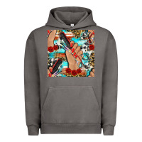 Pigment Tornado hairdresser hand scissors and roses with serape leopard and cowhide se Urban Hoodie - BundleAndBundleShop
