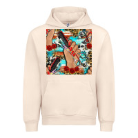 Sandshell hairdresser hand scissors and roses with serape leopard and cowhide se Urban Hoodie - BundleAndBundleShop