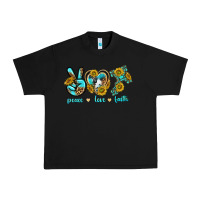 Black peace love faith Urban Heavy Tee - texasbilliewilder