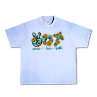 Grape Ice peace love faith Urban Heavy Tee - texasbilliewilder