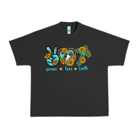 Pigment Black peace love faith Urban Heavy Tee - texasbilliewilder