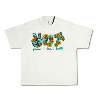 Pistachio peace love faith Urban Heavy Tee - texasbilliewilder