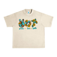Sandshell peace love faith Urban Heavy Tee - texasbilliewilder