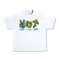 White peace love faith Urban Heavy Tee - texasbilliewilder