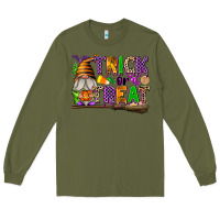 Army Green Trick or Treat Long Sleeve Tee - texasbilliewilder