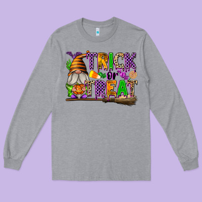 Trick Or Treat Long Sleeve Tee Designed By Texasbilliewilder