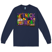 Navy Trick or Treat Long Sleeve Tee - texasbilliewilder