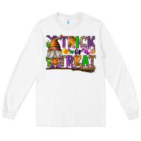 White Trick or Treat Long Sleeve Tee - texasbilliewilder