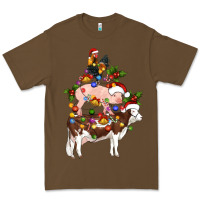 Cacao stacked christmas farm animals Premium Tee - Artiststas