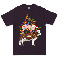 Plum stacked christmas farm animals Premium Tee - Artiststas