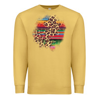 Antique Gold serape leopard patch Premium Sweatshirt - AdoDesignShop