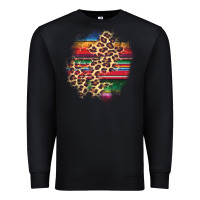 Black serape leopard patch Premium Sweatshirt - AdoDesignShop