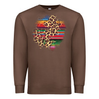 Chestnut serape leopard patch Premium Sweatshirt - AdoDesignShop