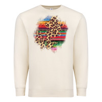 Sandshell serape leopard patch Premium Sweatshirt - AdoDesignShop