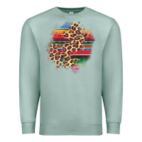 Seafoam serape leopard patch Premium Sweatshirt - AdoDesignShop