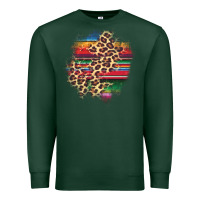 Sports Green serape leopard patch Premium Sweatshirt - AdoDesignShop