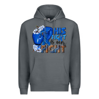 Rock his fight is our fight colon cancer blue ribbon Premium Hoodie - NancyCooperArtShop