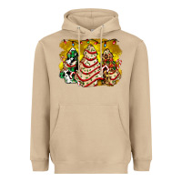 Mushroom christmas tree cake and christmas pattern ado Heavyweight Hoodie - AdoDesignShop