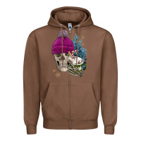 Chestnut winter skeleton skull Zipper Hoodie - FaDigitalArtStudio