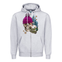 Winter Skeleton Skull Zipper Hoodie | Teevron