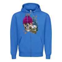 True Royal winter skeleton skull Zipper Hoodie - FaDigitalArtStudio
