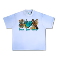 Grape Ice peace love horses tbw Urban Heavy Tee - texasbilliewilder