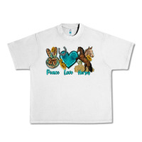 Lunar Rock peace love horses tbw Urban Heavy Tee - texasbilliewilder