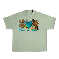 Oil Green peace love horses tbw Urban Heavy Tee - texasbilliewilder