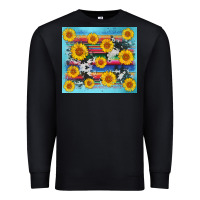Black serape cowhide sunflower Premium Sweatshirt - AdoDesignShop