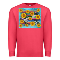 Cardinal serape cowhide sunflower Premium Sweatshirt - AdoDesignShop