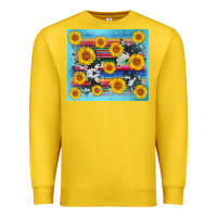 Lemon serape cowhide sunflower Premium Sweatshirt - AdoDesignShop