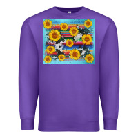 Purple serape cowhide sunflower Premium Sweatshirt - AdoDesignShop