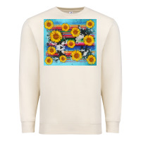 Sandshell serape cowhide sunflower Premium Sweatshirt - AdoDesignShop