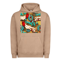 Pigment Burro hand and nail polish with turquoise gemstone and leopard seamless patt Urban Hoodie - BundleAndBundleShop