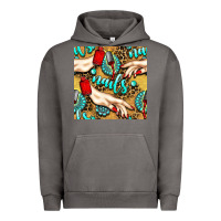 Pigment Tornado hand and nail polish with turquoise gemstone and leopard seamless patt Urban Hoodie - BundleAndBundleShop