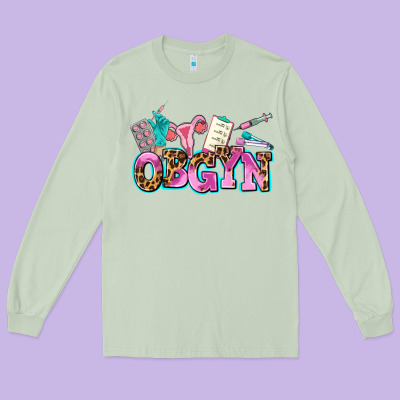 Obgyn Long Sleeve Tee Designed By Adodesignshop